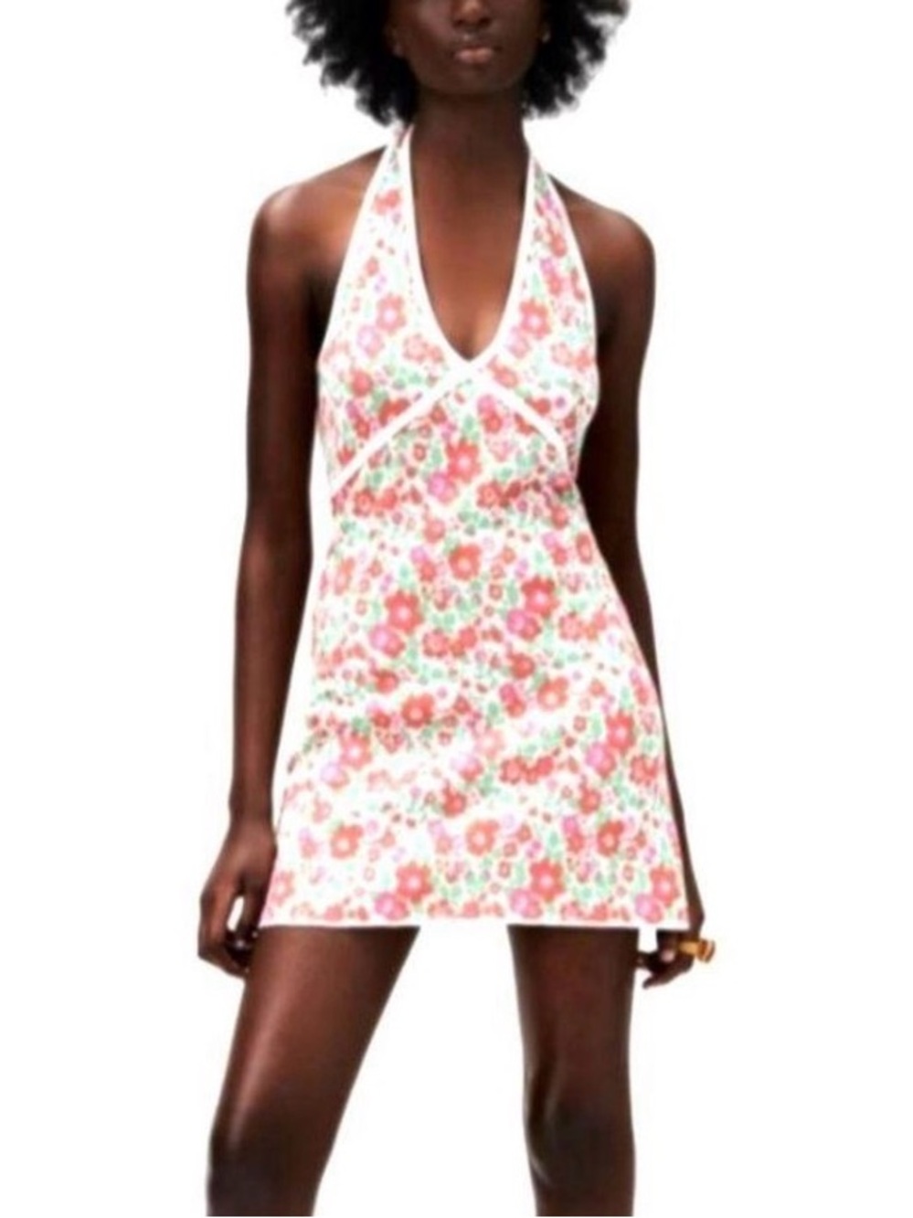ZARA Floral‎ Halter Mini Dress